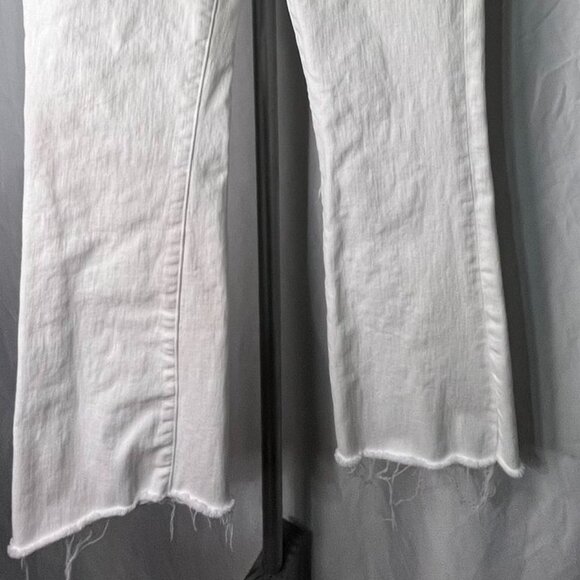 MOTHER The Hustler Ankle Fray Jeans | Size 26 | White “Fairest of Them All” - Picture 9 of 13